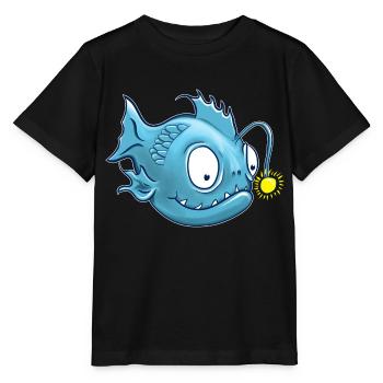 Poisson-lanterne ou poisson-grenouille - T-shirt bio MINI CREATOR Stanley/Stella Enfant - noir - Devant - Mikhail (115cm)