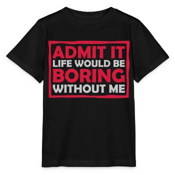 vie ennuyeuse sans moi - T-shirt bio MINI CREATOR Stanley/Stella Enfant - noir - Devant - Mikhail (115cm)