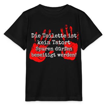 Die Toilette ist kein Tatort - Stanley/Stella Kinder T-Shirt MINI CREATOR  - Schwarz - Vorne - Mikhail (115cm)
