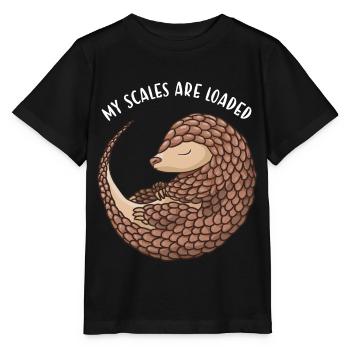 Mes écailles sont chargées Pangolin - T-shirt bio MINI CREATOR Stanley/Stella Enfant - noir - Devant - Mikhail (115cm)