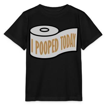 I pooped today Zitat - Stanley/Stella Kinder T-Shirt MINI CREATOR  - Schwarz - Vorne - Mikhail (115cm)