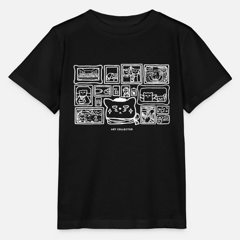 Cats Art Collector (Version blanche) - T-shirt bio MINI CREATOR Stanley/Stella Enfant - noir