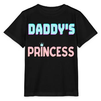 Daddys princess - Stanley/Stella MINI CREATOR Kids’ T-Shirt - black - Front - Mikhail (115cm)