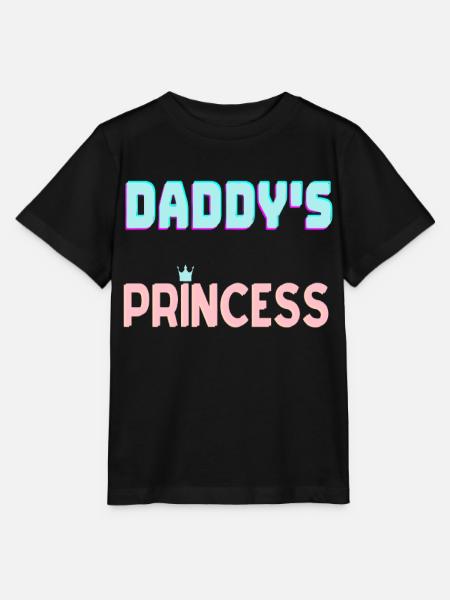 Daddys princess - Stanley/Stella MINI CREATOR Kids’ T-Shirt - black