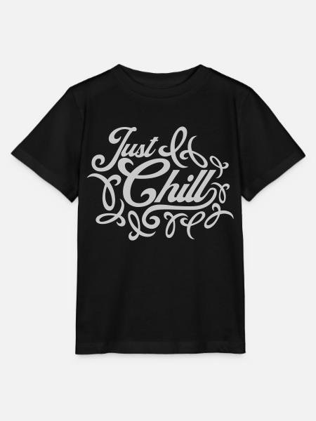 Just Chill Text Logo - Stanley/Stella Kinder T-Shirt MINI CREATOR - Schwarz