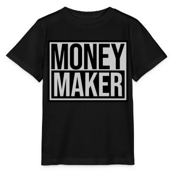 Schild Money Maker Reich - Stanley/Stella Kinder T-Shirt MINI CREATOR  - Schwarz - Vorne - Mikhail (115cm)