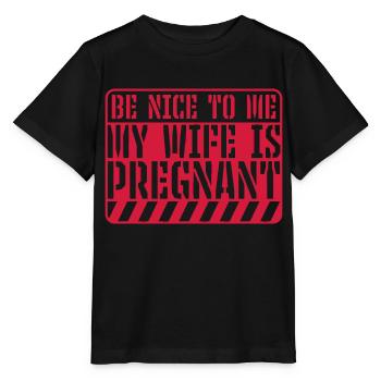 ma femme est enceinte - T-shirt bio MINI CREATOR Stanley/Stella Enfant - noir - Devant - Mikhail (115cm)