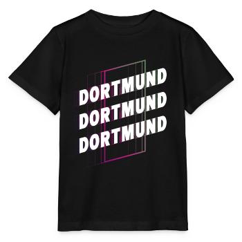 Dortmund Germany City Font Skyline Home - Stanley/Stella MINI CREATOR Kids’ T-Shirt - black - Front - Mikhail (115cm)