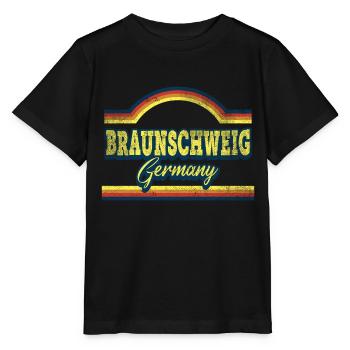 Braunschweig Germany City Font Vintage - Stanley/Stella MINI CREATOR Kids’ T-Shirt - black - Front - Mikhail (115cm)