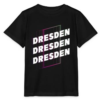 Dresden Germany City Font Skyline Home - Stanley/Stella MINI CREATOR Kids’ T-Shirt - black - Front - Mikhail (115cm)