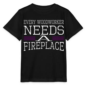 chainsaw carpenter woodcutter - Stanley/Stella MINI CREATOR Kids’ T-Shirt - black - Front - Mikhail (115cm)