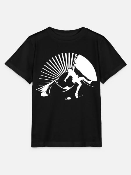 Berge Kletterer Natur Abenteuer - Stanley/Stella Kinder T-Shirt MINI CREATOR  - Schwarz