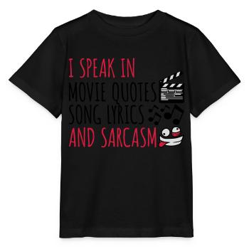 speak lyrics and sarcasm - Stanley/Stella Kinder T-Shirt MINI CREATOR  - Schwarz - Vorne - Mikhail (115cm)