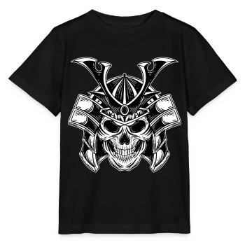Skull Skull Horror Squelette Halloween Geisha - T-shirt bio MINI CREATOR Stanley/Stella Enfant - noir - Devant - Mikhail (115cm)