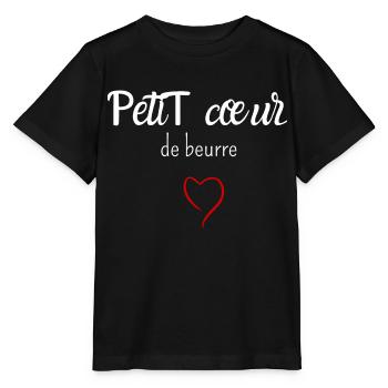 Petit cœur de beurre - T-shirt bio MINI CREATOR Stanley/Stella Enfant - noir - Devant - Mikhail (115cm)
