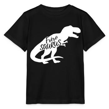 Frere Dinosaure Cadeau Sympa Humour Grand Frere - T-shirt bio MINI CREATOR Stanley/Stella Enfant - noir - Devant - Mikhail (115cm)