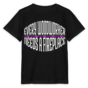construction carpenter woodcutter - Stanley/Stella MINI CREATOR Kids’ T-Shirt - black - Front - Mikhail (115cm)
