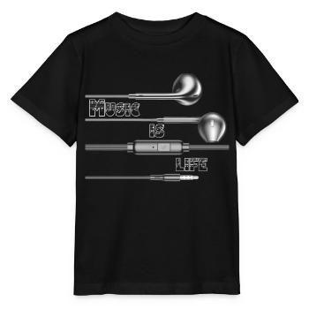 La musique, c’est la vie - T-shirt bio MINI CREATOR Stanley/Stella Enfant - noir - Devant - Mikhail (115cm)