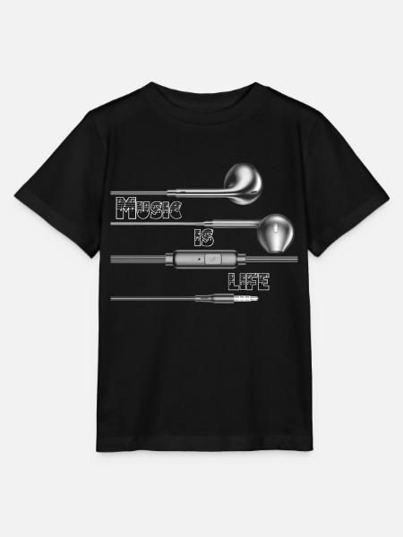Musik ist Leben - Stanley/Stella Kinder T-Shirt MINI CREATOR - Schwarz