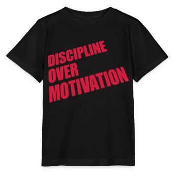Citation de discipline sur la motivation - T-shirt bio MINI CREATOR Stanley/Stella Enfant - noir - Devant - Mikhail (115cm)