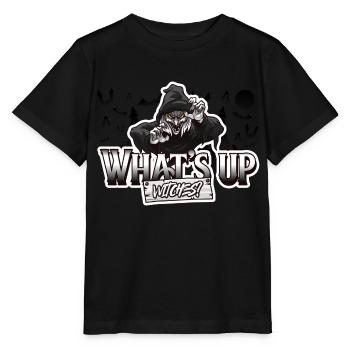 halloween Hexe mit lustigen Spruch - Stanley/Stella Kinder T-Shirt MINI CREATOR  - Schwarz - Vorne - Mikhail (115cm)