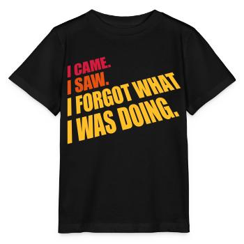 I came saw forget - Stanley/Stella Kinder T-Shirt MINI CREATOR  - Schwarz - Vorne - Mikhail (115cm)