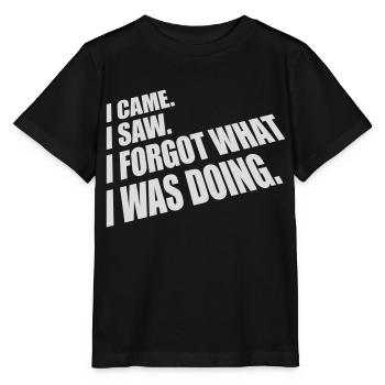 I came saw forget - Stanley/Stella Kinder T-Shirt MINI CREATOR  - Schwarz - Vorne - Mikhail (115cm)