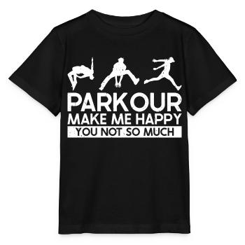 Parkour - Stanley/Stella Kinder T-Shirt MINI CREATOR  - Schwarz - Vorne - Mikhail (115cm)