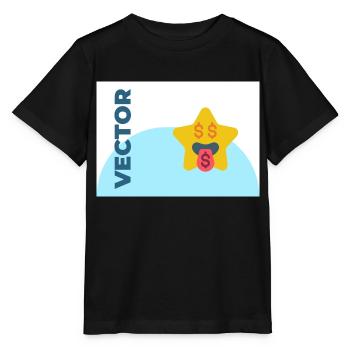 027Star Emojis Greedy 01 - Stanley/Stella MINI CREATOR Kids’ T-Shirt - black - Front - Mikhail (115cm)