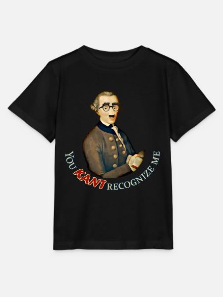 Funny Philosopher: Can't recognize Immanuel Kant - Stanley/Stella MINI CREATOR Kids’ T-Shirt - black