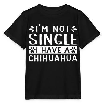 Je ne suis pas célibataire j’ai un chihuahua - T-shirt bio MINI CREATOR Stanley/Stella Enfant - noir - Devant - Mikhail (115cm)