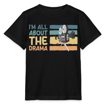 Theater Bühne Maske Broadway - Stanley/Stella Kinder T-Shirt MINI CREATOR  - Schwarz - Vorne - Mikhail (115cm)