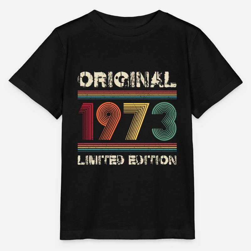 50th Birthday Original 1973 Limited Edition - T-shirt bio MINI CREATOR Stanley/Stella Enfant - noir