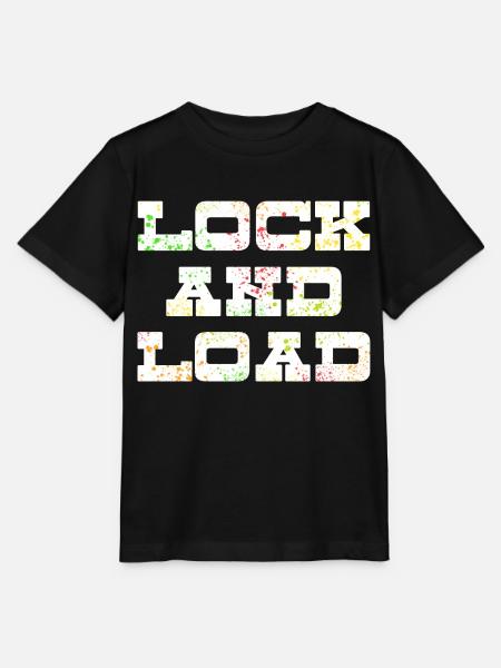Lock N Load Paint Splatter1 - Stanley/Stella Kinder T-Shirt MINI CREATOR  - Schwarz