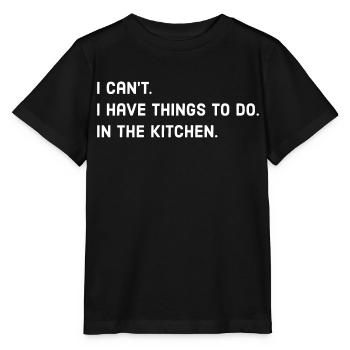 Kitchen saying - Stanley/Stella MINI CREATOR Kids’ T-Shirt - black - Front - Mikhail (115cm)