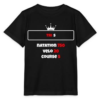 T shirt triathlon Distance S Noir - T-shirt bio MINI CREATOR Stanley/Stella Enfant - noir - Devant - Mikhail (115cm)