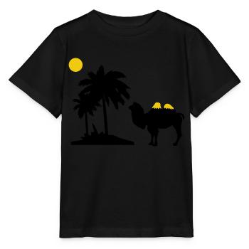 Kamel - Stanley/Stella Kinder T-Shirt MINI CREATOR  - Schwarz - Vorne - Mikhail (115cm)