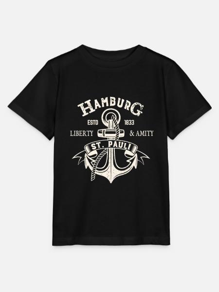 Hamburg St. Pauli Anker Matrose Seemann Geschenk - Stanley/Stella Kinder T-Shirt MINI CREATOR  - Schwarz