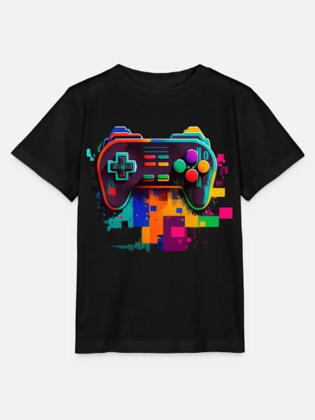 Retro Konsole - Stanley/Stella Kinder T-Shirt MINI CREATOR  - Schwarz