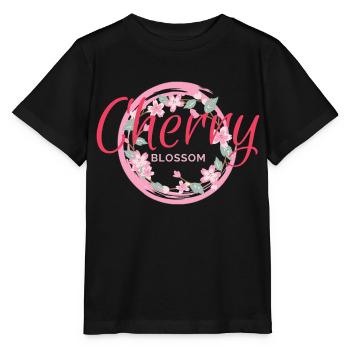 J’adore les vêtements / Cherry Blossom - T-shirt bio MINI CREATOR Stanley/Stella Enfant - noir - Devant - Mikhail (115cm)