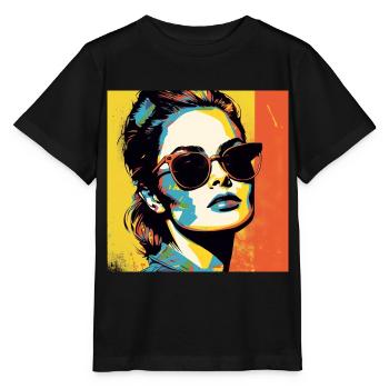 Pop Art Cool Femme - T-shirt bio MINI CREATOR Stanley/Stella Enfant - noir - Devant - Mikhail (115cm)