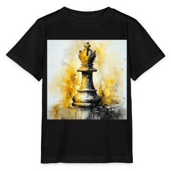 Yellow Chess Bishop - Stanley/Stella MINI CREATOR Kids’ T-Shirt - black - Front - Mikhail (115cm)