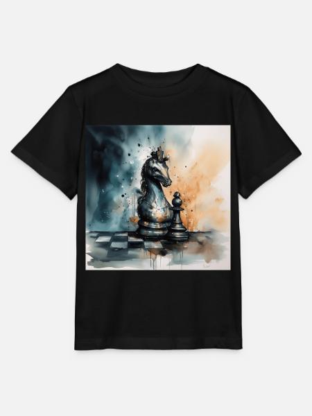 Kunstvoller Schachritter - Stanley/Stella Kinder T-Shirt MINI CREATOR - Schwarz