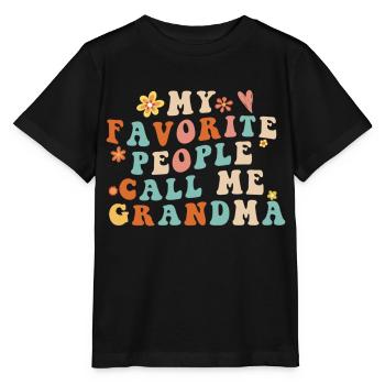 My Favorite People Call Me Grandma Mother's Day - Stanley/Stella MINI CREATOR Kids’ T-Shirt - black - Front - Mikhail (115cm)