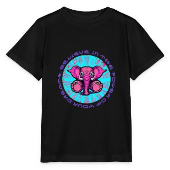 Träume werden wahr: Erwecke die Kraft in dir! - Stanley/Stella Kinder T-Shirt MINI CREATOR  - Schwarz - Vorne - Mikhail (115cm)