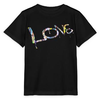 Graffiti style Splash hip hop colors painter love - Stanley/Stella MINI CREATOR Kids’ T-Shirt - black - Front - Mikhail (115cm)