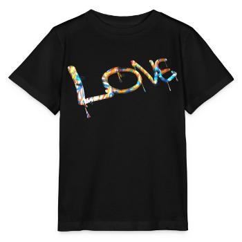 Graffiti style Splash hip hop couleurs peintre amour - T-shirt bio MINI CREATOR Stanley/Stella Enfant - noir - Devant - Mikhail (115cm)