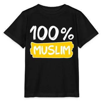 100% musulman - musulmans - islam - T-shirt bio MINI CREATOR Stanley/Stella Enfant - noir - Devant - Mikhail (115cm)