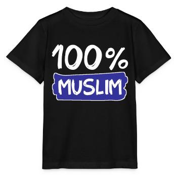 100% Muslim - Muslims - Islam - Stanley/Stella MINI CREATOR Kids’ T-Shirt - black - Front - Mikhail (115cm)