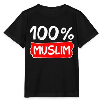 100% musulman - musulmans - islam - T-shirt bio MINI CREATOR Stanley/Stella Enfant - noir - Devant - Mikhail (115cm)